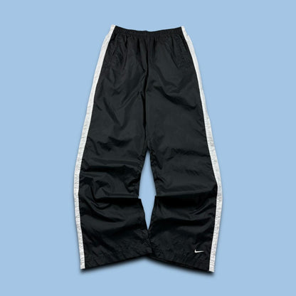 VINTAGE Y2K NIKE BAGGY SHELL TRACKSUIT BOTTOMS BLACK