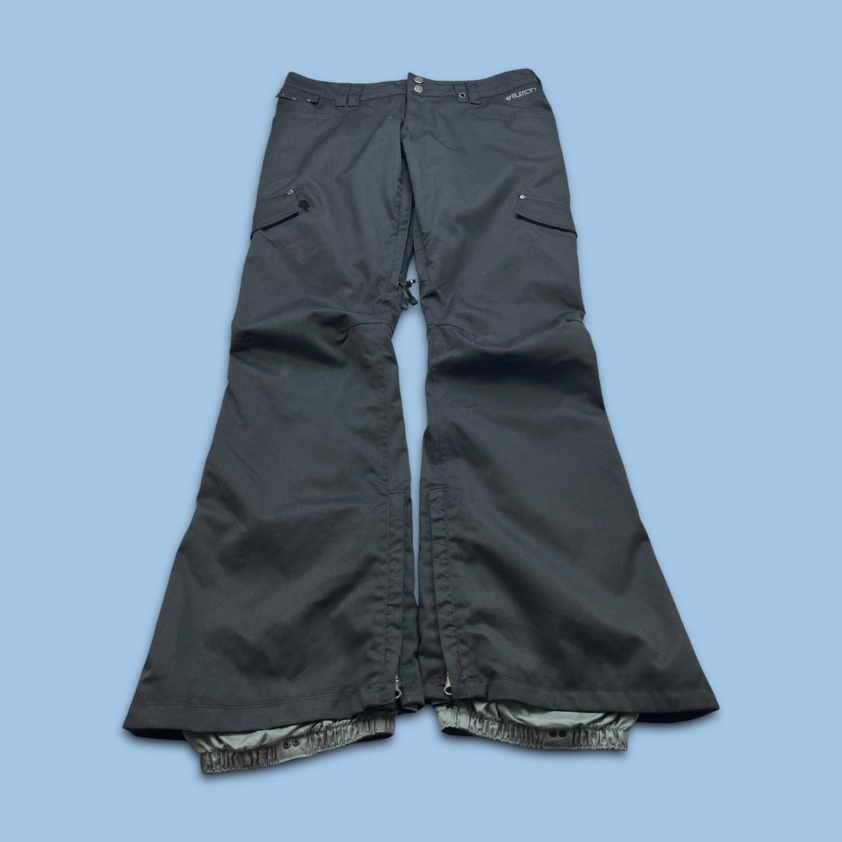 VINTAGE Y2K BURTON LOW RISE SKI PANTS SALOPETTES BLACK