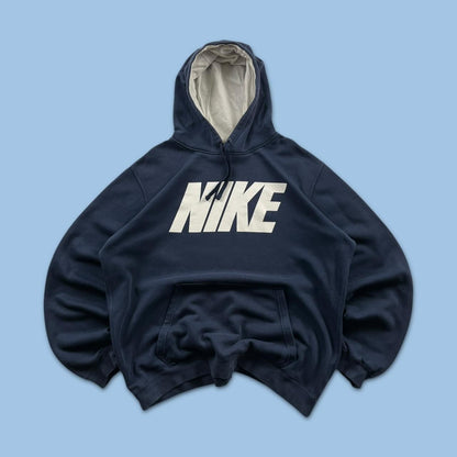 VINTAGE Y2K NIKE SPELL OUT HOODIE NAVY