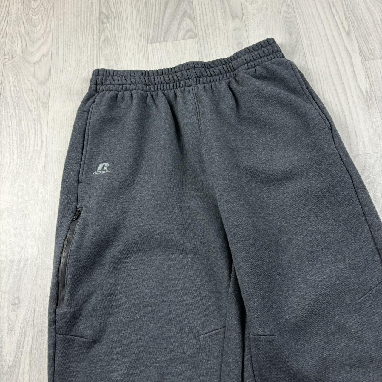 VINTAGE 00s RUSSELL ATHLETIC BAGGY COTTON SWEATPANTS CHARCOAL GREY