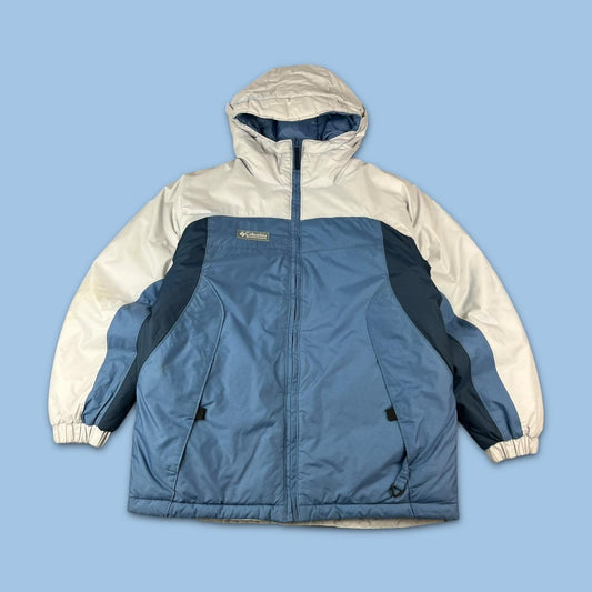 VINTAGE 00s COLUMBIA UTILITY JACKET WHITE BLUE