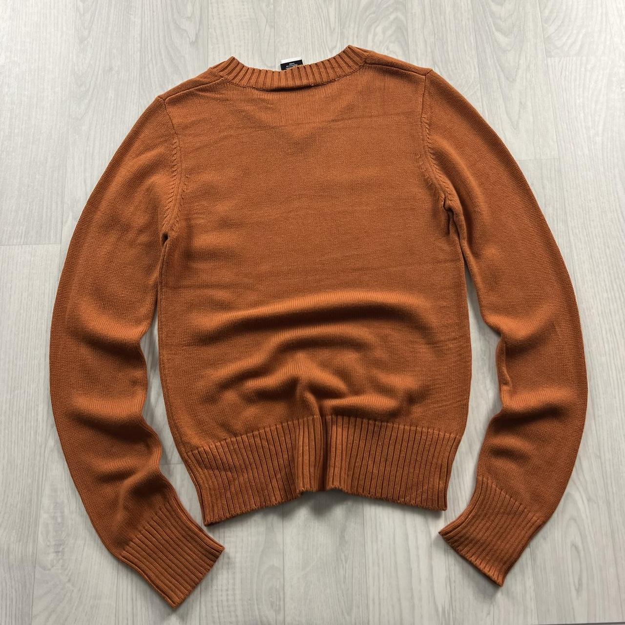 VINTAGE Y2K NIKE TEAM CHUNKY KNITTED JUMPER ORANGE