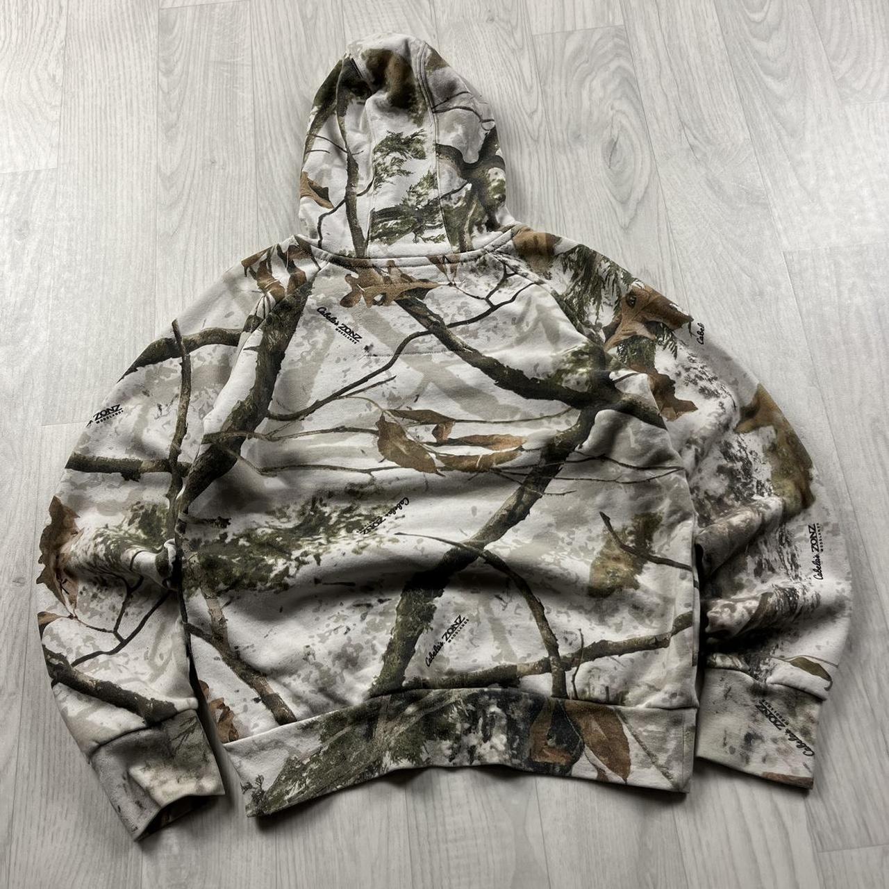 VINTAGE CABELAS REALTREE HOODIE CAMO WHITE PINK