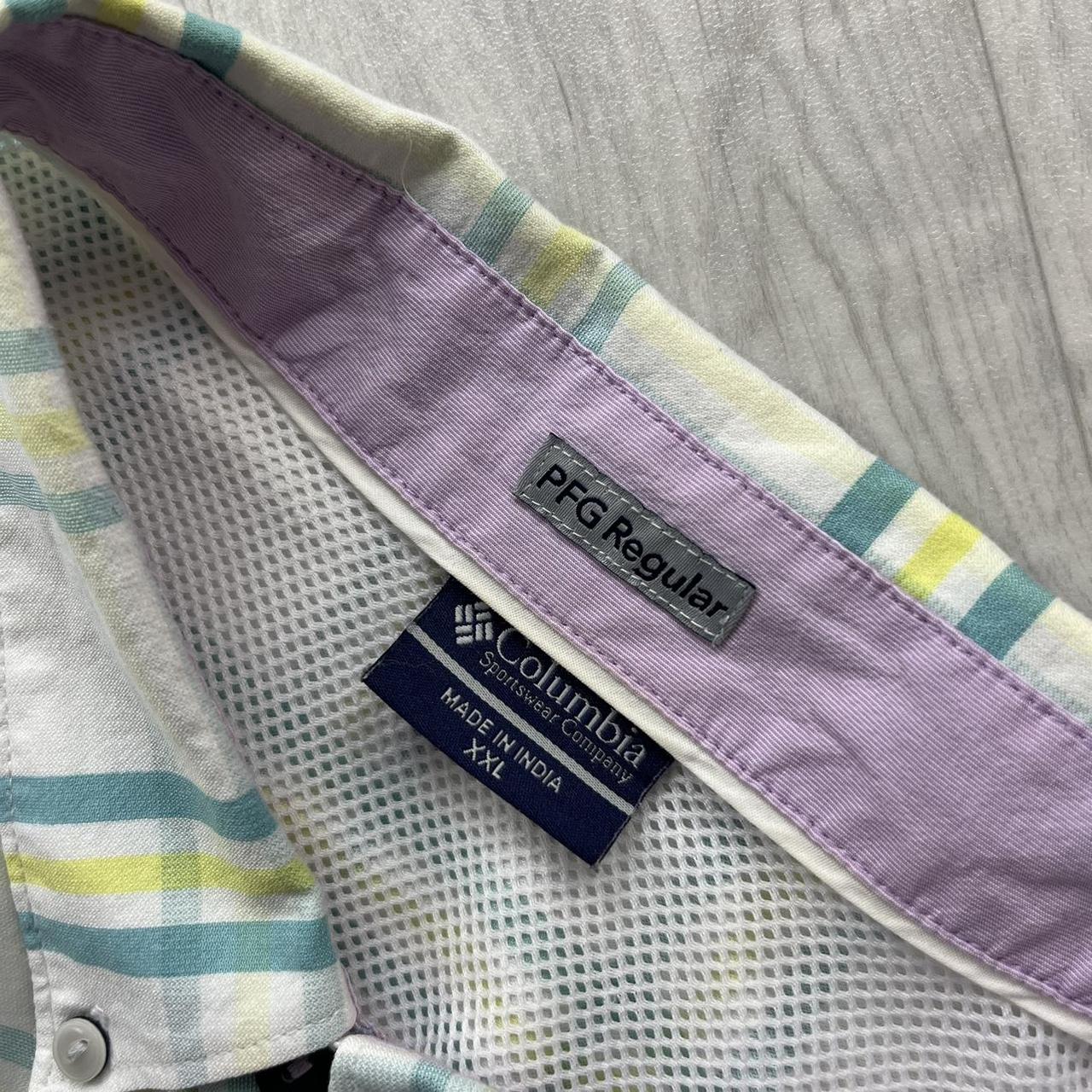VINTAGE Y2K COLUMBIA PLAID BUTTON UP SHORT SLEEVE SHIRT WHITE