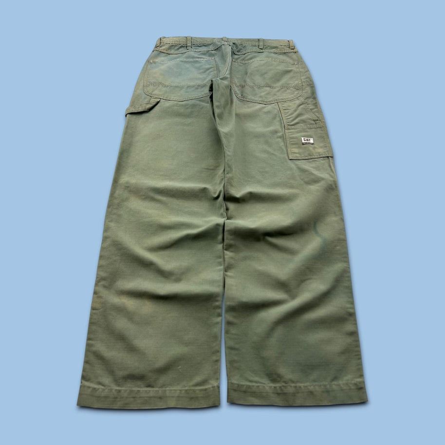 VINTAGE Y2K CATERPILLAR BAGGY CARPENTER JEANS GREEN