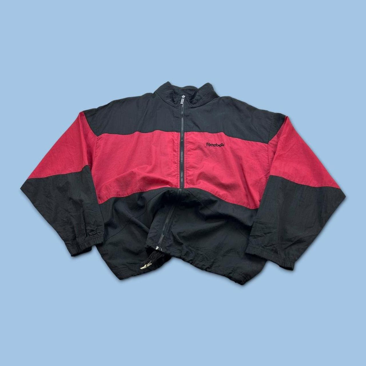 VINTAGE Y2K REEBOK WINDBREAKER JACKET BLACK