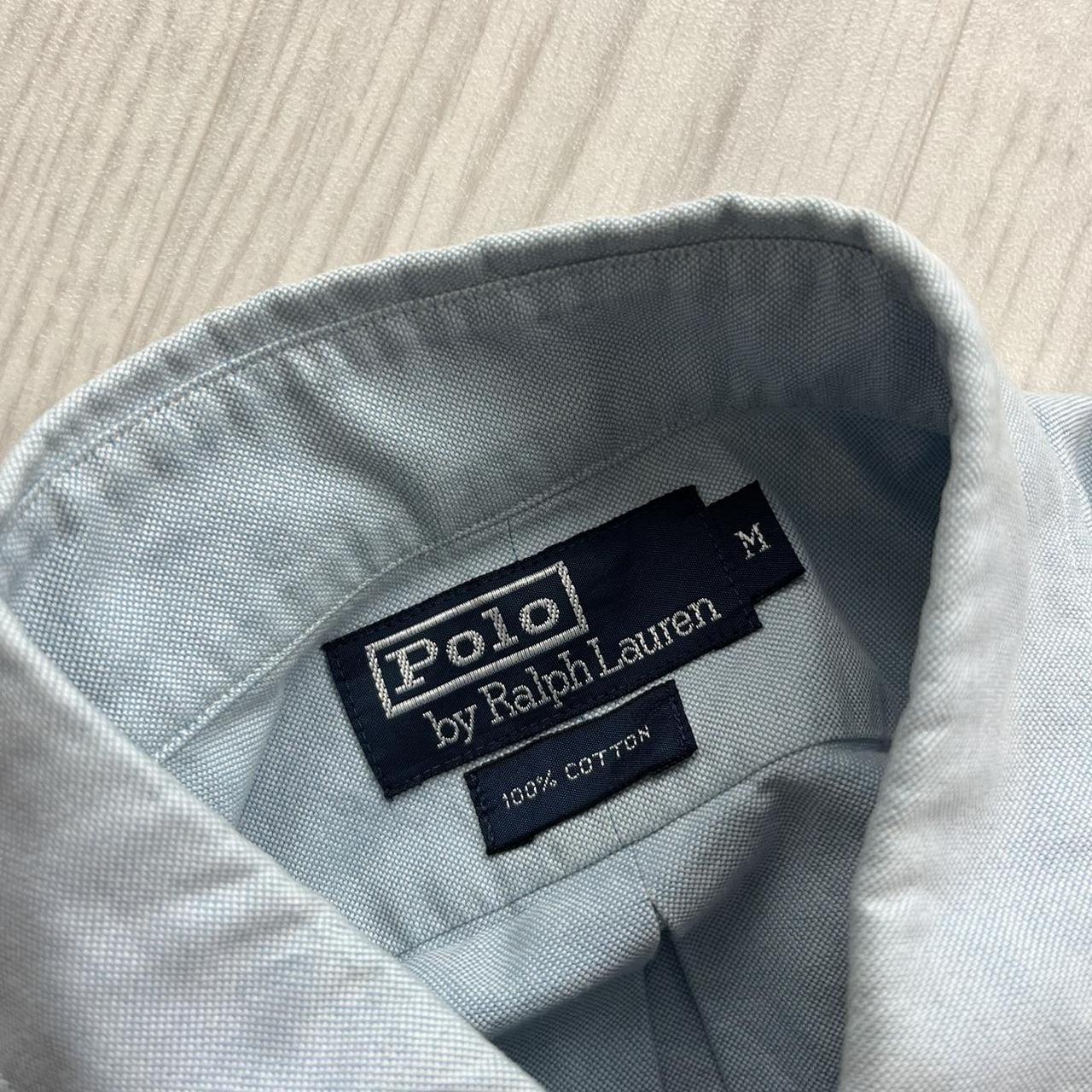 VINTAGE Y2K POLO RALPH LAUREN SHORT SLEEVE BUTTON UP SHIRT LIGHT BLUE