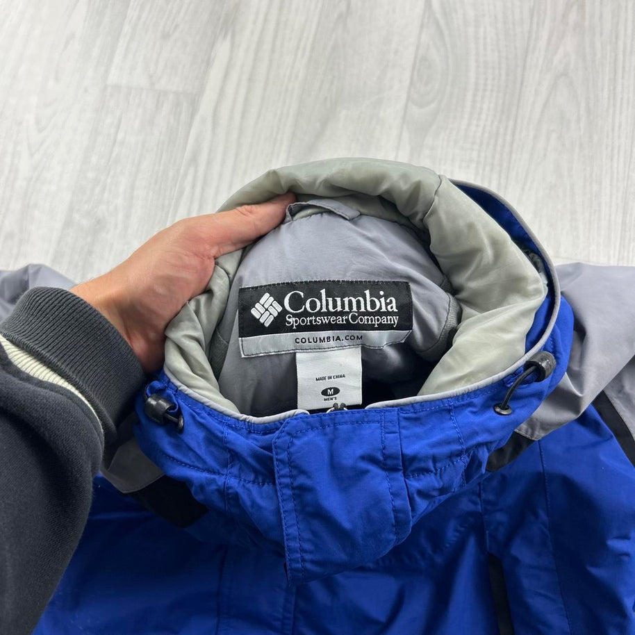 VINTAGE Y2K COLUMBIA TECHNICAL UTILITY SKI JACKET BLUE / GREY