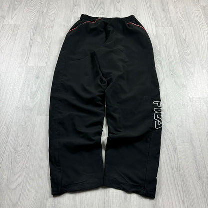 VINTAGE Y2K FILA BAGGY TRACKSUIT BOTTOMS BLACK