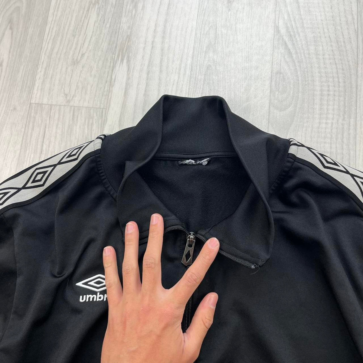 VINTAGE Y2K UMBRO ZIP UP TRACK JACKET BLACK