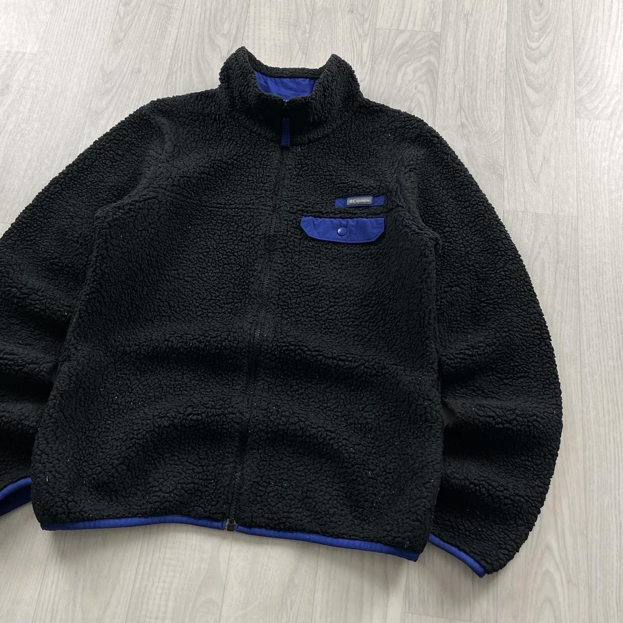VINTAGE Y2K COLUMBIA ZIP UP SHERPA FLEECE BLACK