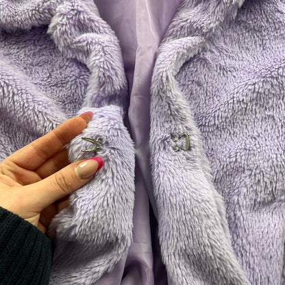 VINTAGE Y2K FAUX FUR JACKET LILAC PURPLE