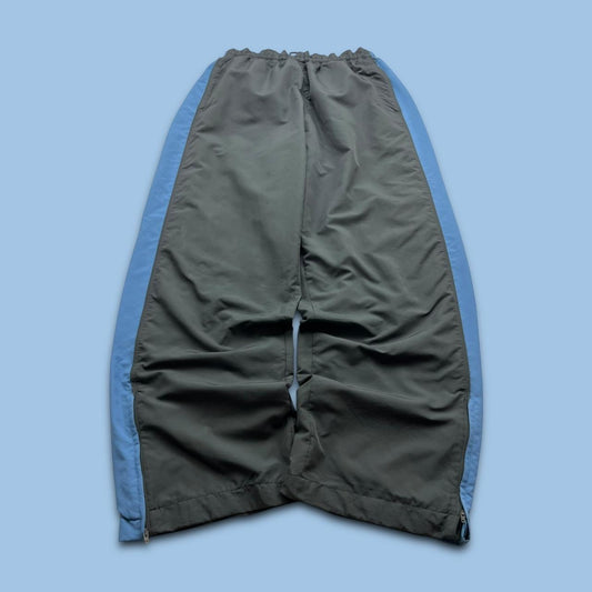 VINTAGE Y2K NIKE BAGGY WIDE LEG TRACKSUIT BOTTOMS GREY