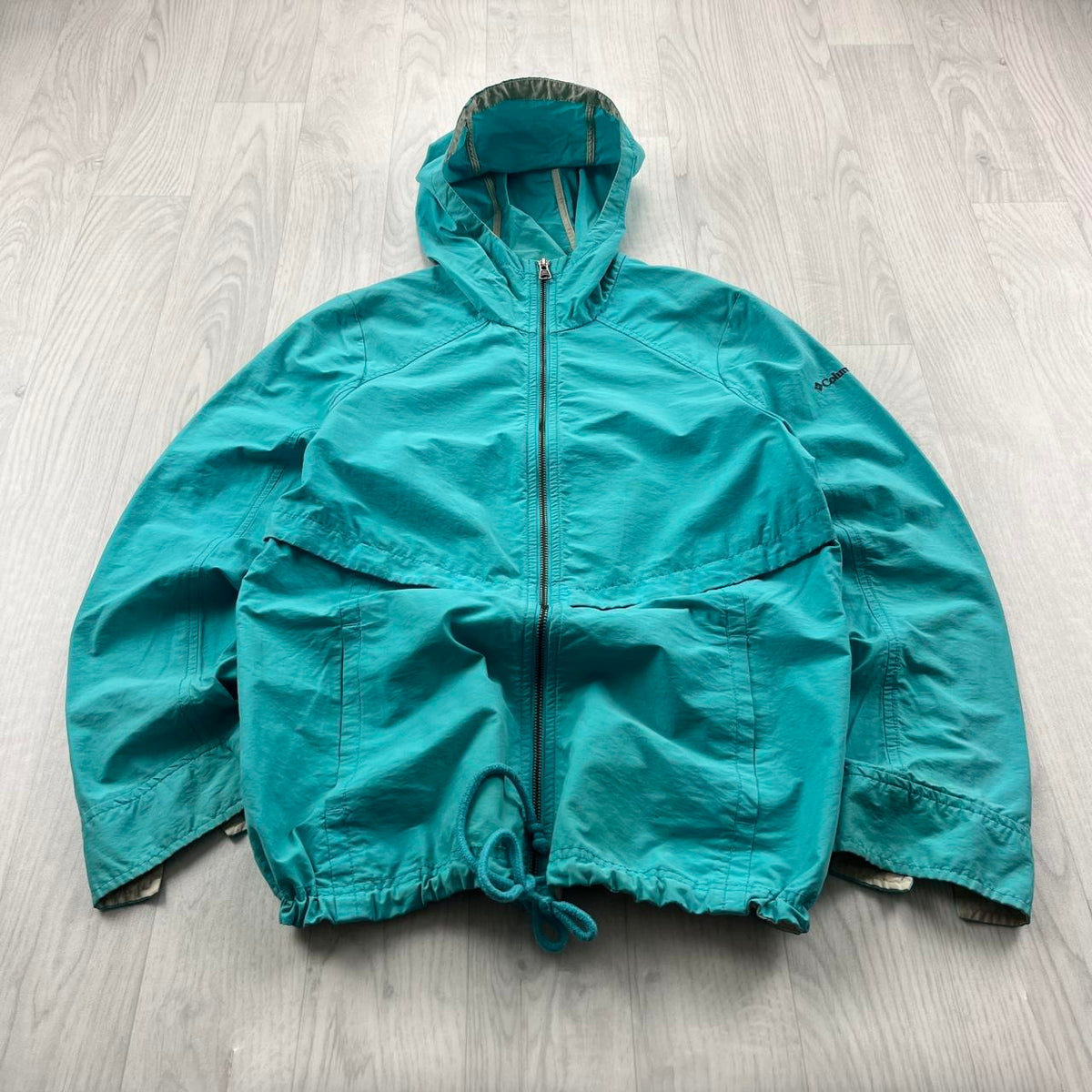 VINTAGE Y2K COLUMBIA TECHNICAL UTILITY LIGHTWEIGHT JACKET TURQOUISE