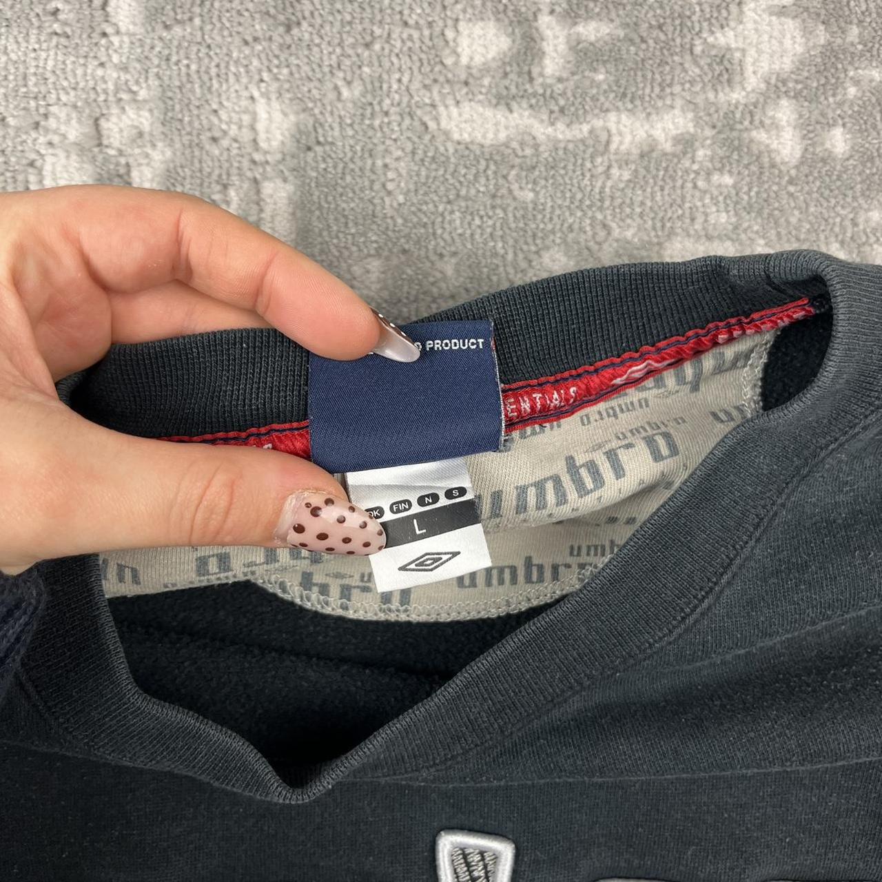 VINTAGE Y2K UMBRO SPELL OUT BOXY SWEATSHIRT BLACK