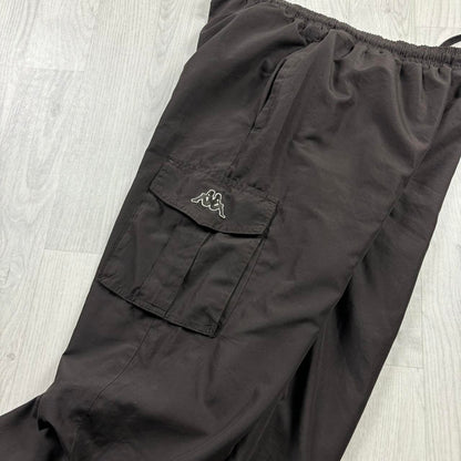 VINTAGE Y2K KAPPA BAGGY TRACKSUIT BOTTOMS BROWN