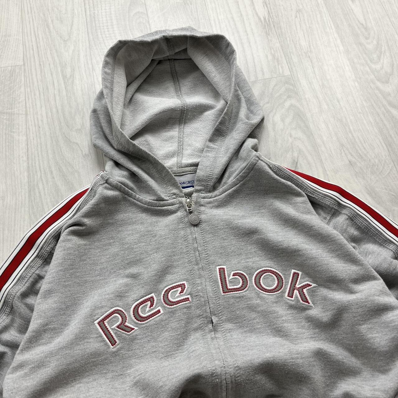 VINTAGE Y2K REEBOK ZIP HOODIE GREY
