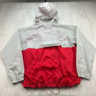 VINTAGE Y2K COLUMBIA TECHNICAL WINDBREAKER JACKET GREY / RED