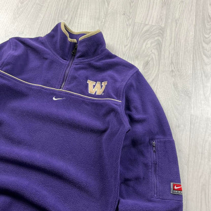 VINTAGE Y2K NIKE TEAM QUARTER ZIP TECHNICAL FLEECE PURPLE