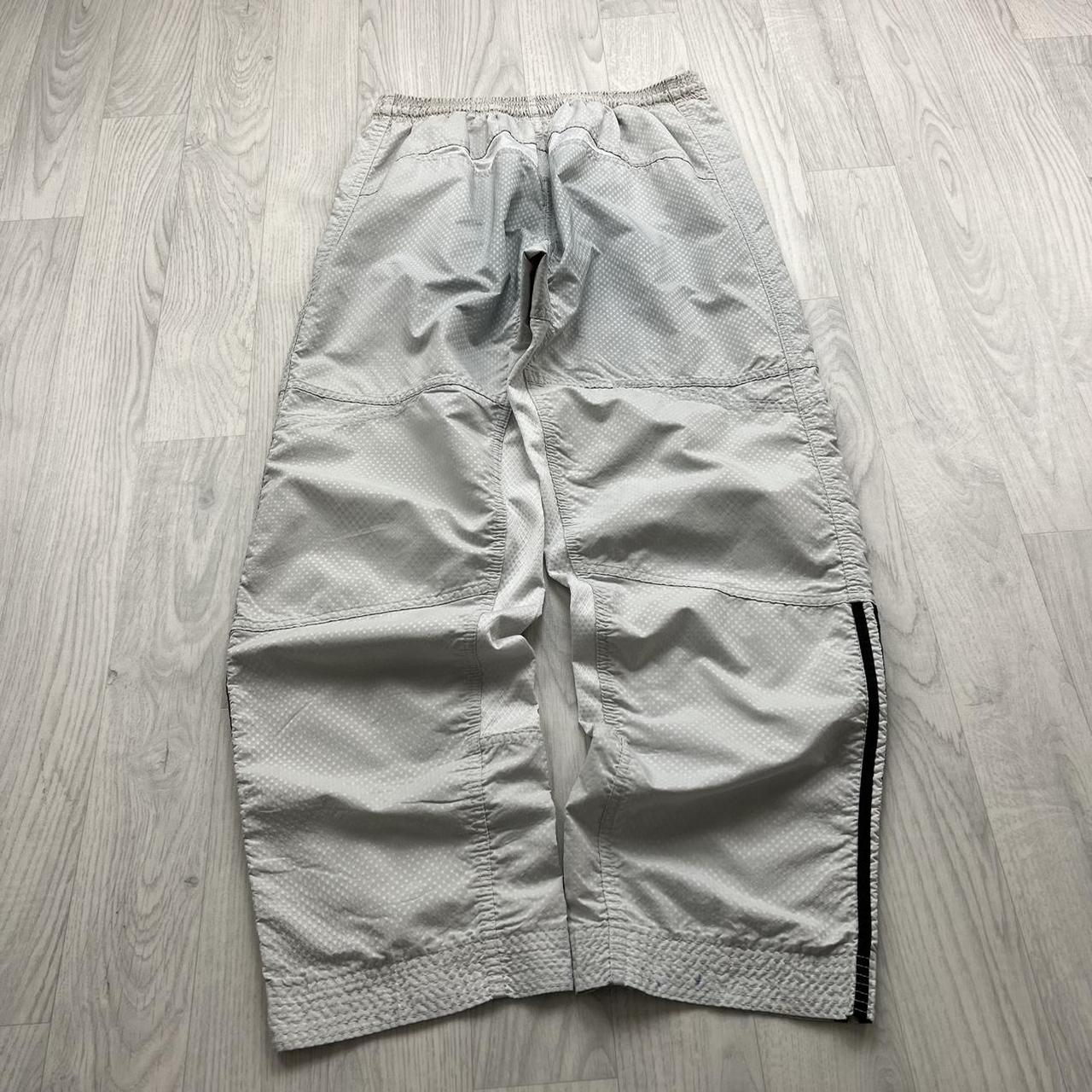 VINTAGE Y2K ADIDAS BAGGY TRACKSUIT BOTTOMS WHITE