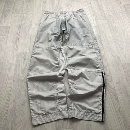 VINTAGE Y2K ADIDAS BAGGY TRACKSUIT BOTTOMS WHITE