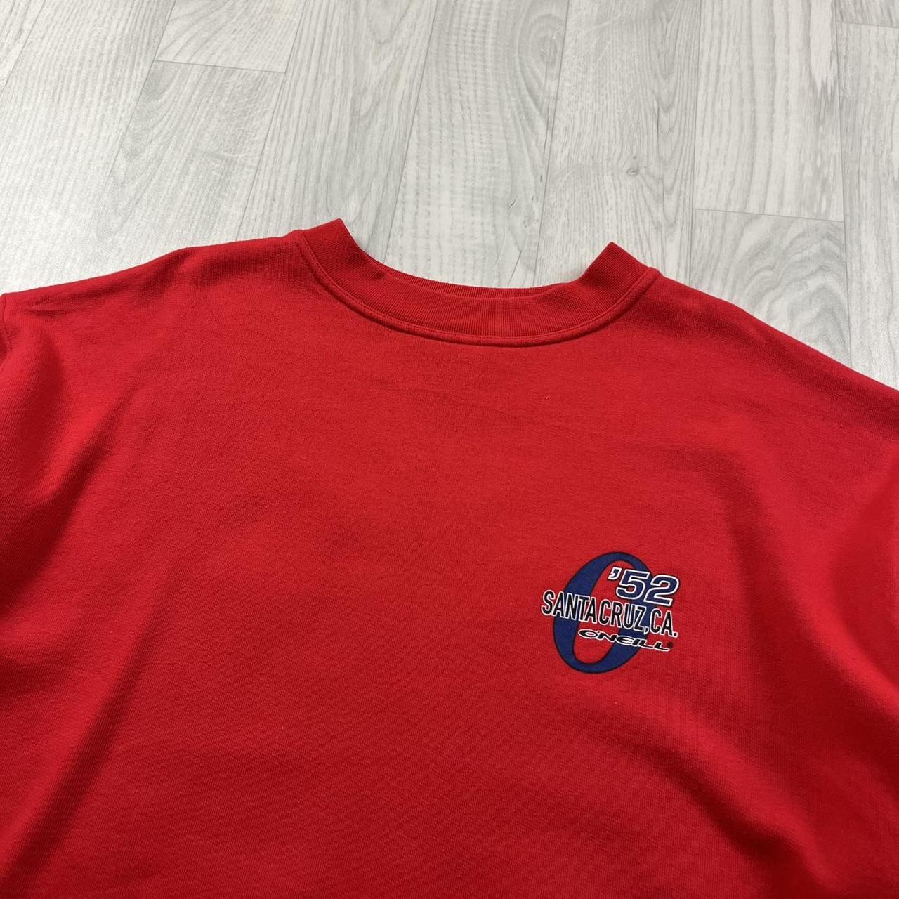 VINTAGE Y2K O’NEILL SANTA CRUZ GRAPHIC SWEATSHIRT RED