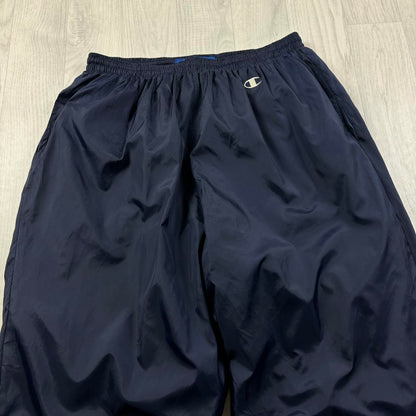VINTAGE Y2K CHAMPION BAGGY SHELL TRACKSUIT BOTTOMS NAVY
