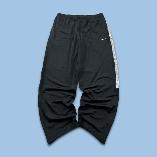 VINTAGE Y2K NIKE BASKETBALL BAGGY TRACKSUIT BOTTOMS BLACK