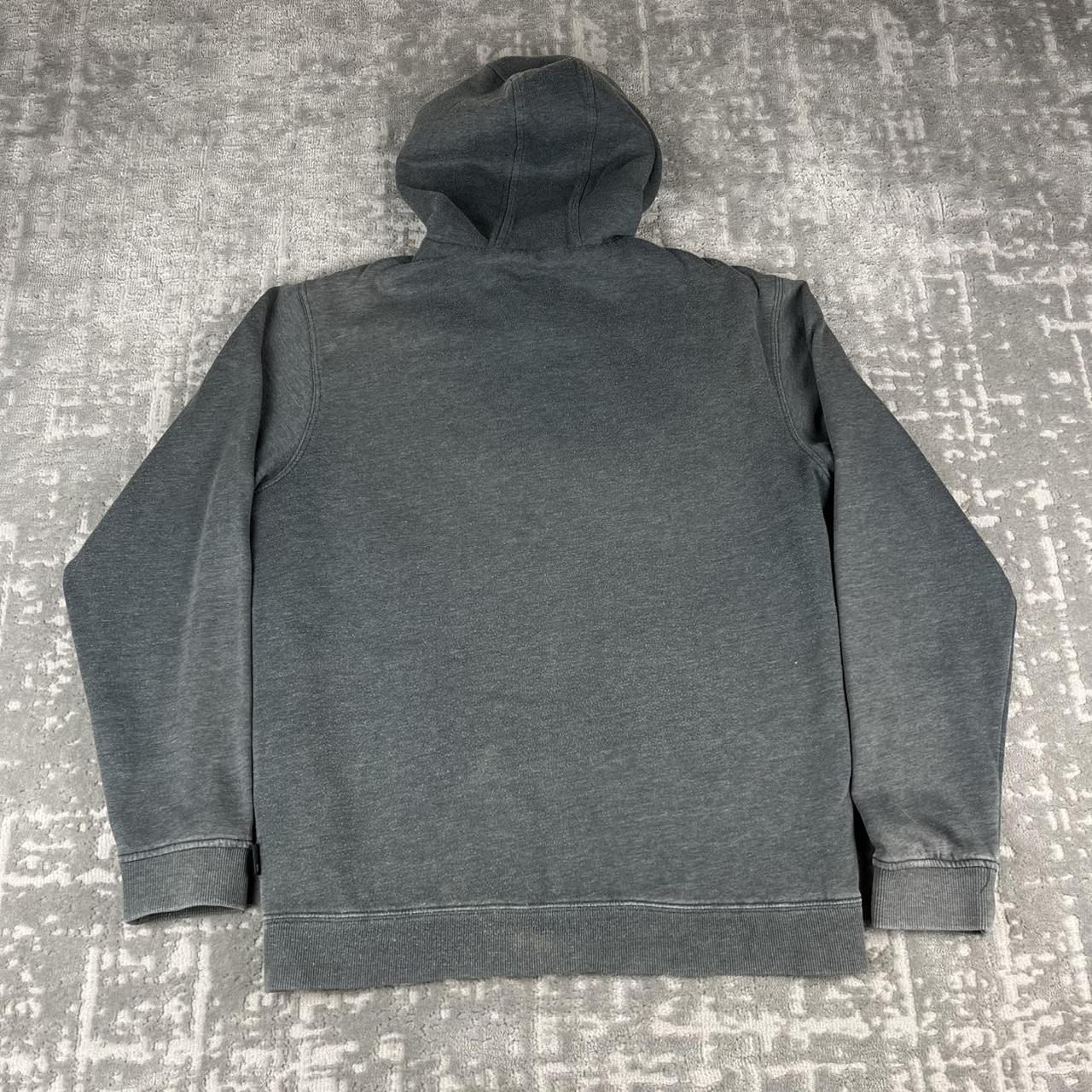 VINTAGE Y2K QUIKSILVER GRAPHIC FLEECE LINED ZIP UP HOODIE GREY