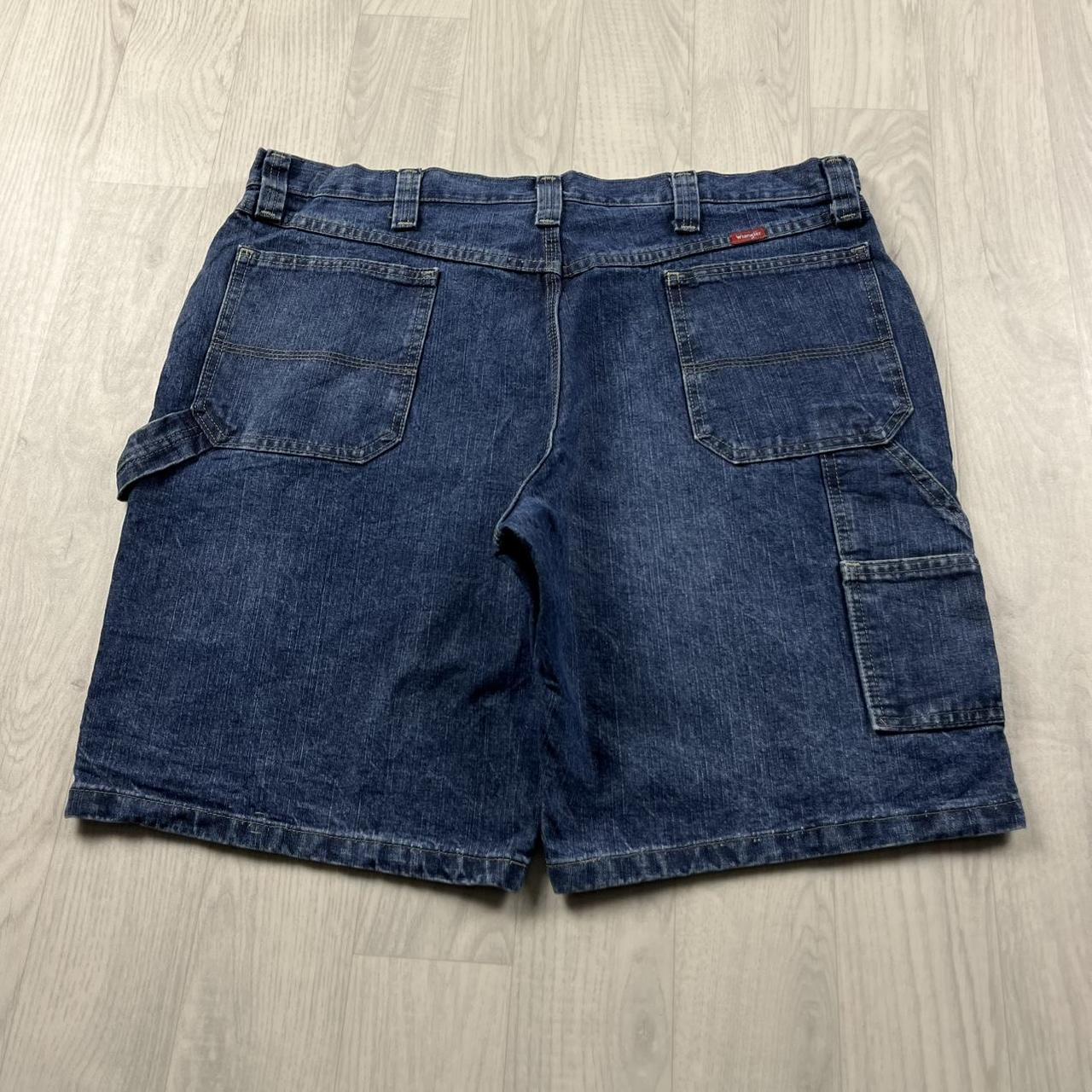 VINTAGE 00s WRANGLER BAGGY LOOSE CARPENTER JORTS NAVY