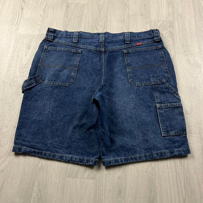 VINTAGE 00s WRANGLER BAGGY LOOSE CARPENTER JORTS NAVY