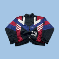 VINTAGE 90s ADIDAS PANELLED WINDBREAKER JACKET BLACK