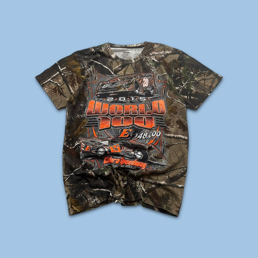 2015 RUSSELL OUTDOORS NASCAR GRAPHIC REALTREE T SHIRT CAMO