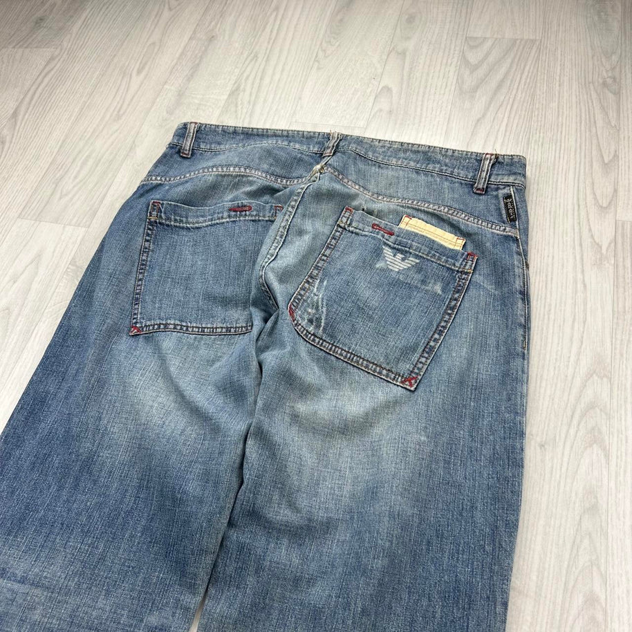 VINTAGE Y2K ARMANI BAGGY JEANS BLUE
