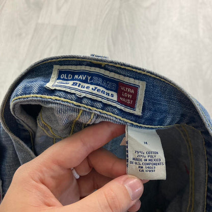 VINTAGE OLD NAVY BAGGY LOOSE SKATER HIP HOP JORTS BLUE (38)