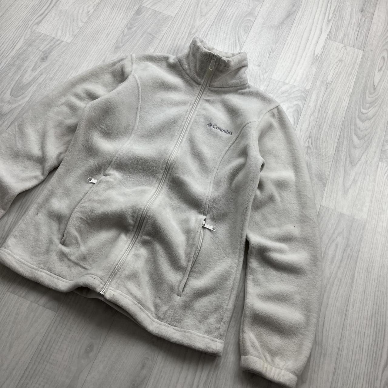 VINTAGE Y2K COLUMBIA ZIP UP FLEECE WHITE