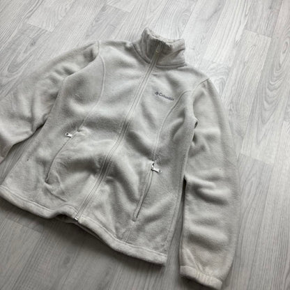 VINTAGE Y2K COLUMBIA ZIP UP FLEECE WHITE
