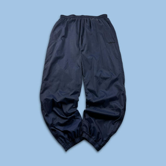 VINTAGE 90s ADIDAS BAGGY TRACKSUIT BOTTOMS NAVY