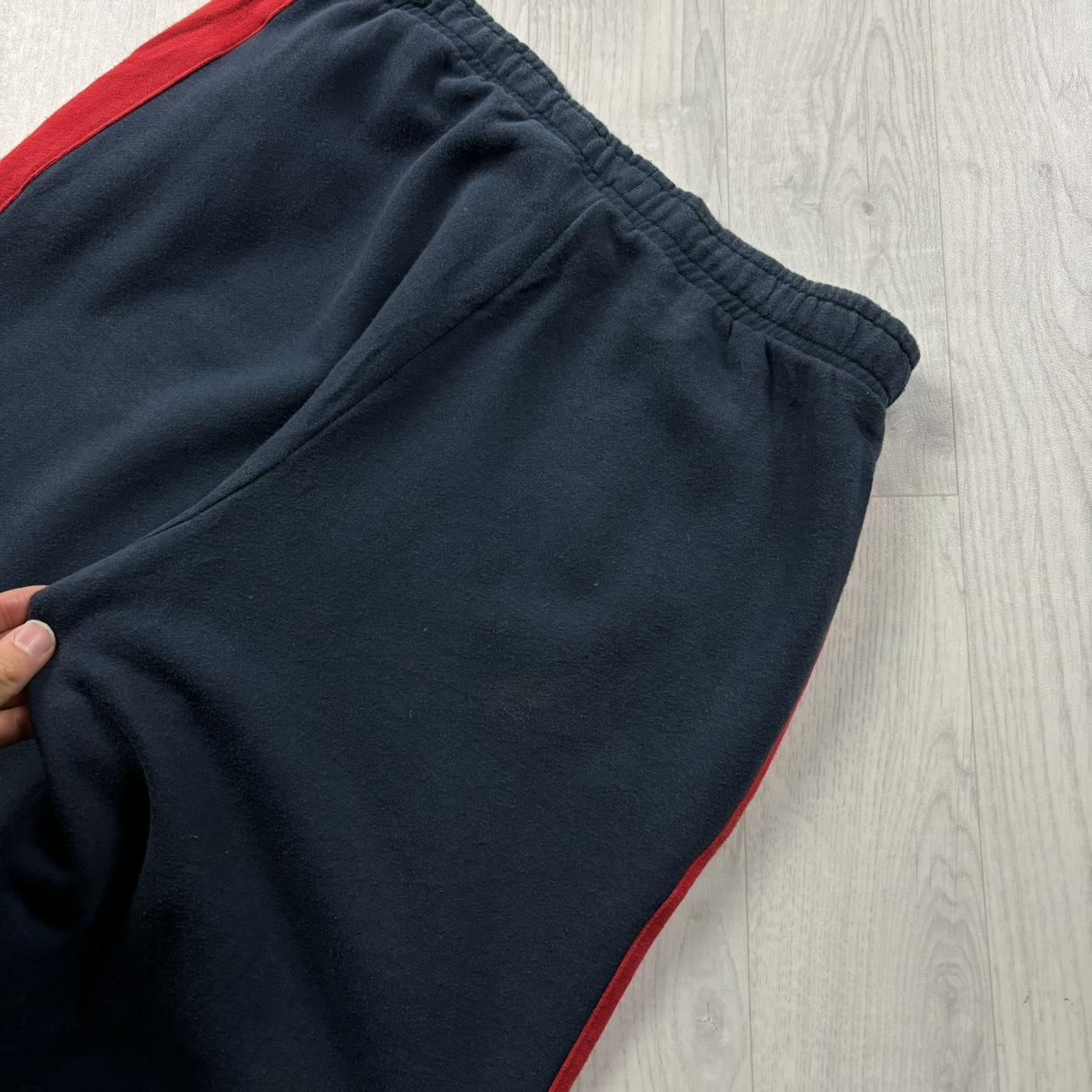VINTAGE FILA STRAIGHT LEG BAGGY COTTON SWEATPANTS NAVY / RED