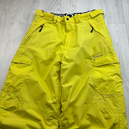 VINTAGE Y2K TRESSPASS WIDE LEG SKI PANTS SALOPETTES YELLOW