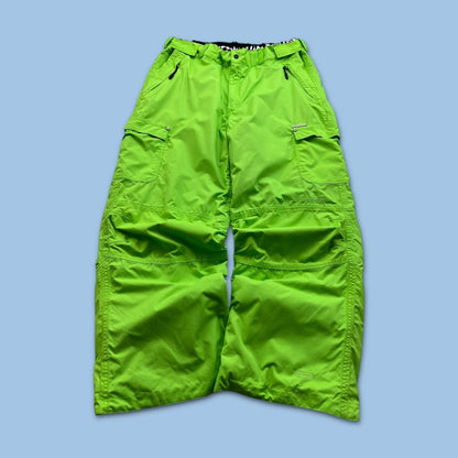VINTAGE Y2K TRESPASS BAGGY SKI PANTS SALOPETTES GREEN