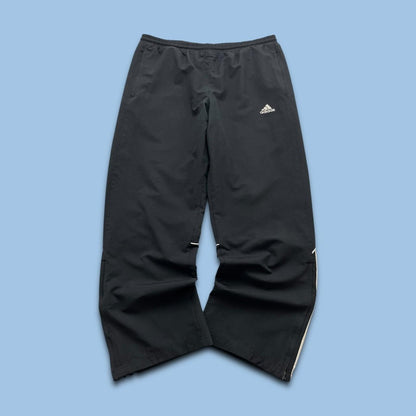 VINTAGE Y2K ADIDAS WIDE LEG TRACKSUIT BOTTOMS BLACK