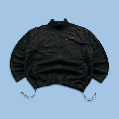 VINTAGE Y2K COLUMBIA ZIP UP TECHNICAL FLEECE BLACK