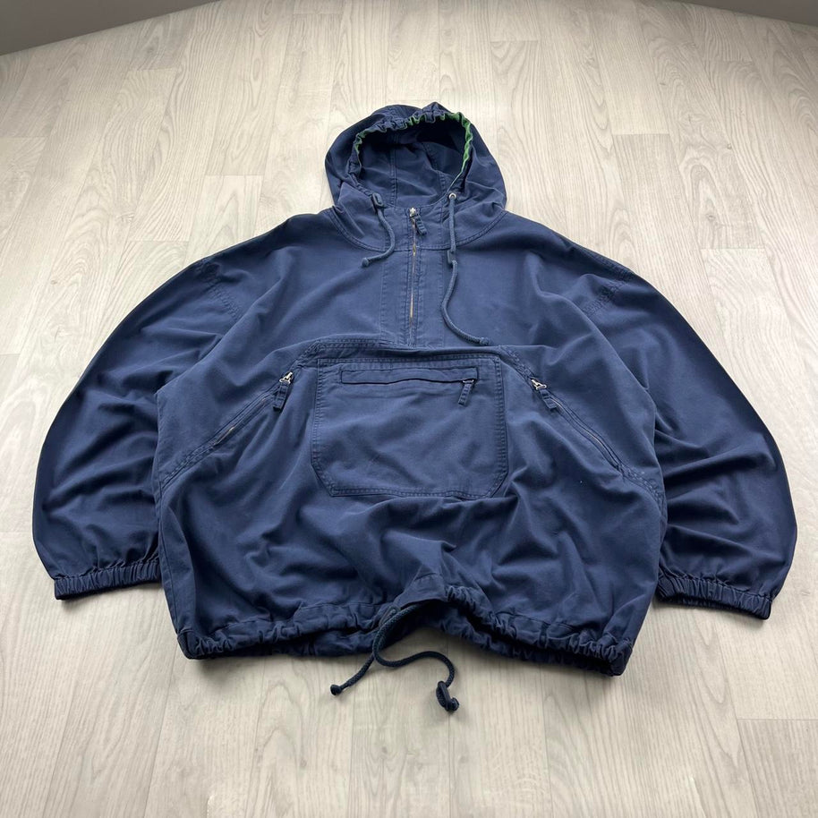 VINTAGE Y2K GAP QUARTER ZIP PULLOVER JACKET NAVY BLUE