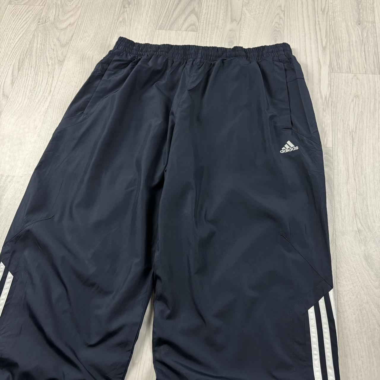 VINTAGE Y2K ADIDAS BAGGY TRACKSUIT BOTTOMS NAVY