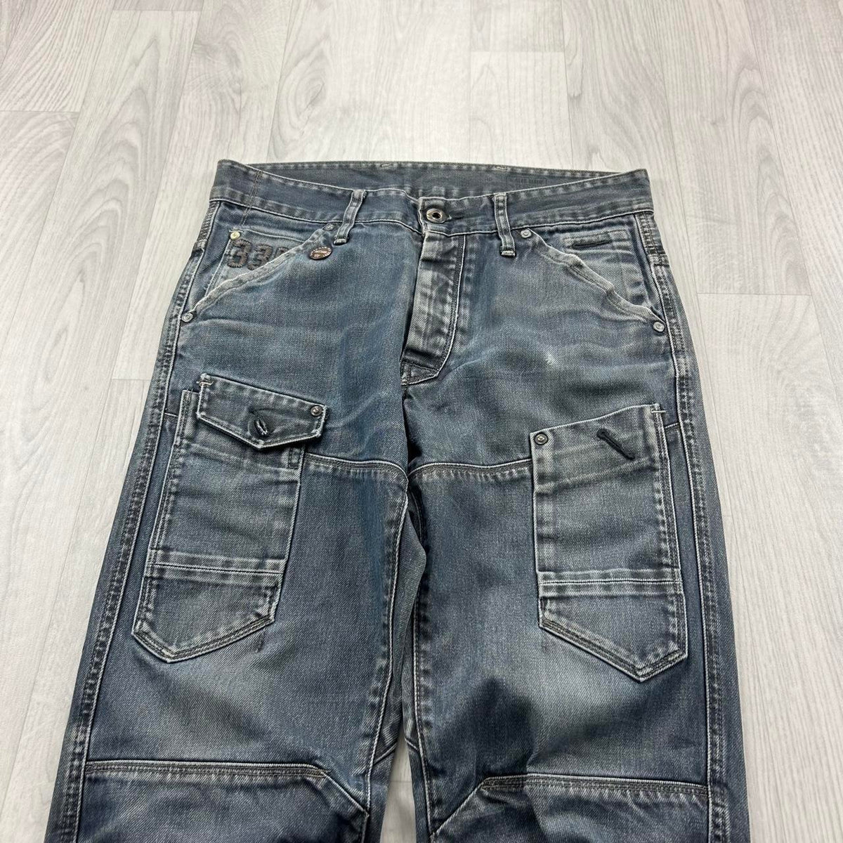 VINTAGE Y2K G STAR DOUBLE KNEE BAGGY JEANS