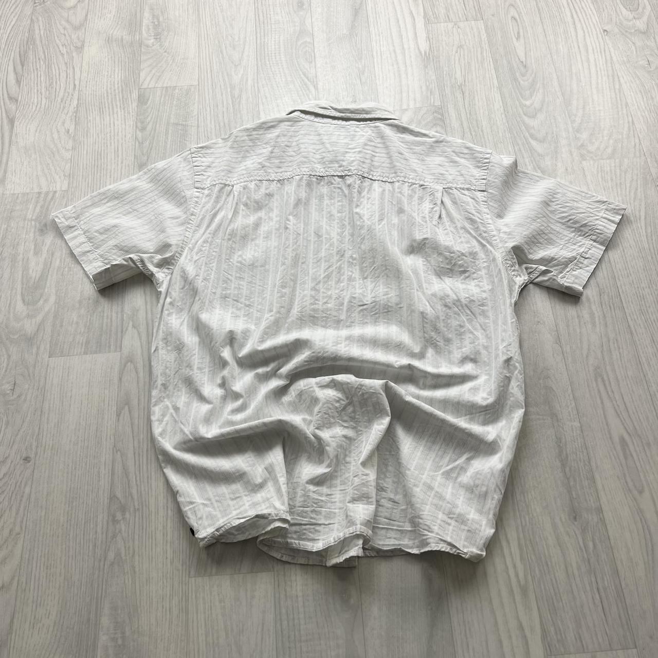 VINTAGE Y2K GAP SHORT SLEEVE STRIPED SHIRT WHITE