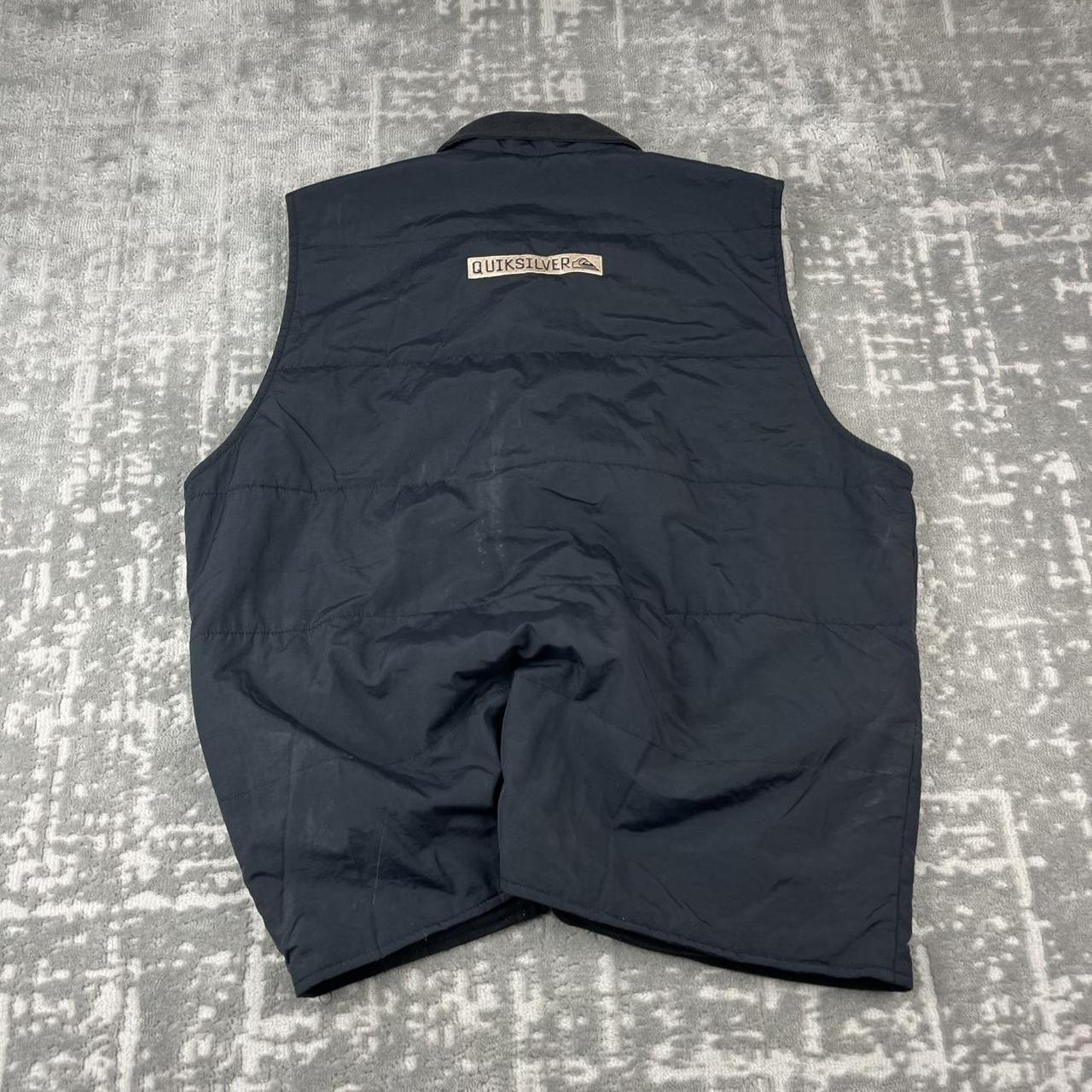 VINTAGE Y2K QUIKSILVER SURF GILET JACKET BLACK