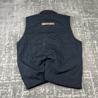 VINTAGE Y2K QUIKSILVER SURF GILET JACKET BLACK