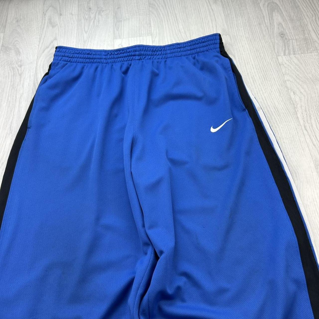 VINTAGE Y2K NIKE BASKETBALL BAGGY TRACKSUIT BOTTOMS BLUE